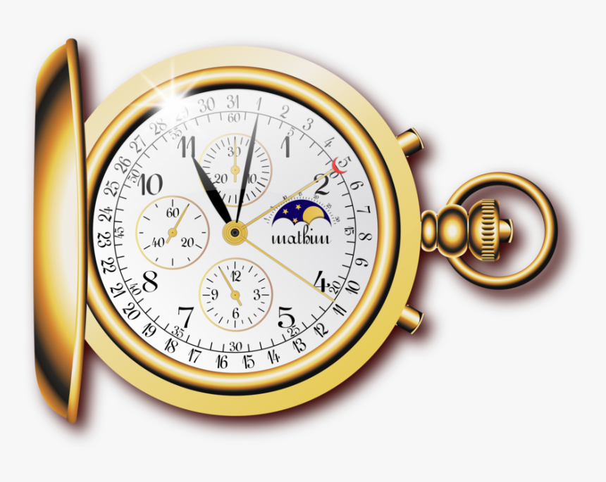 Transparent Pocketwatch Clipart - Gold Pocket Watch Png, Png Download, Free Download