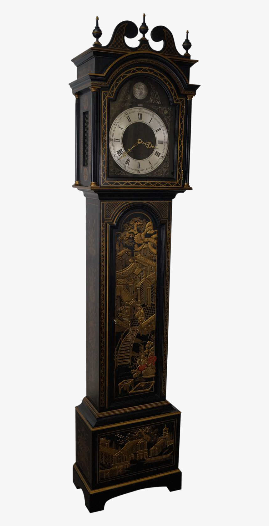 Gold Grandfather Clock - Antique, HD Png Download, Free Download