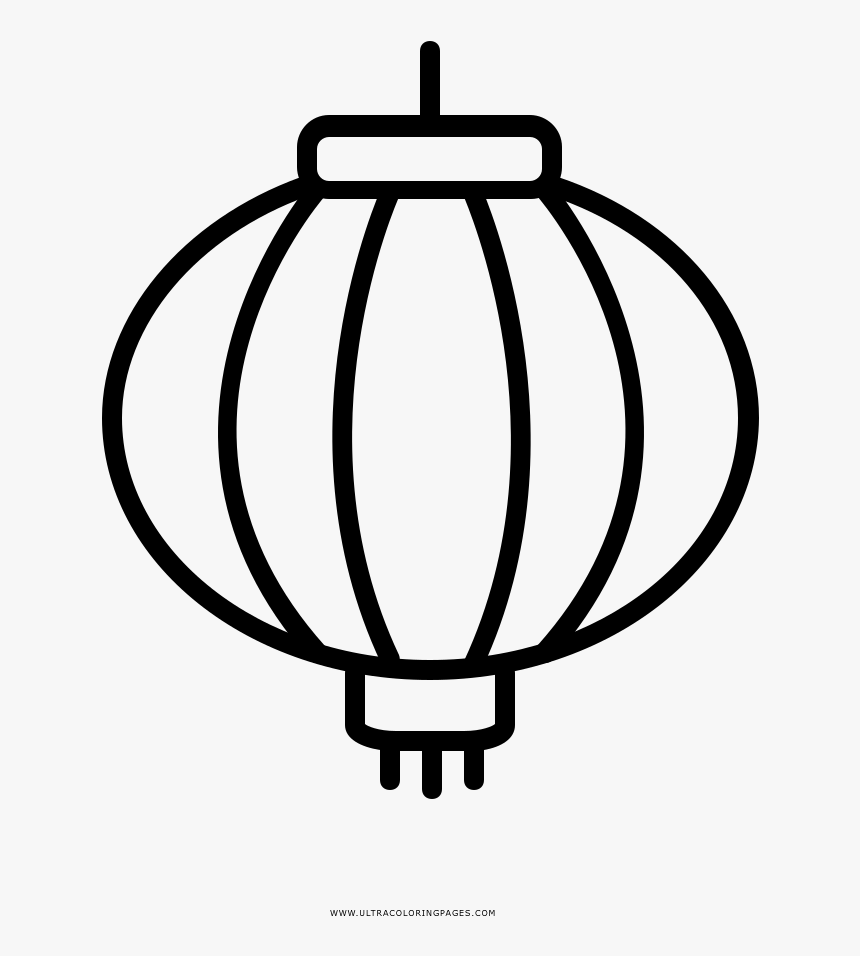 Chinese Lanterns Coloring Pages - Chinese Lantern Drawing Easy, HD Png Download, Free Download