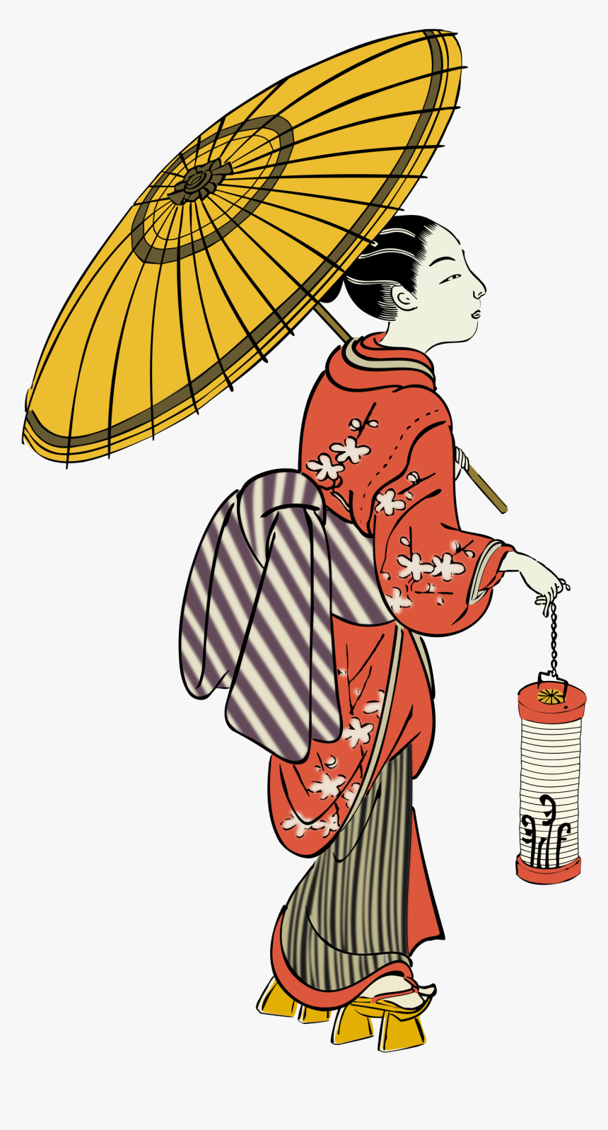 Girl With Lantern Clip Arts - Japanese Png, Transparent Png, Free Download