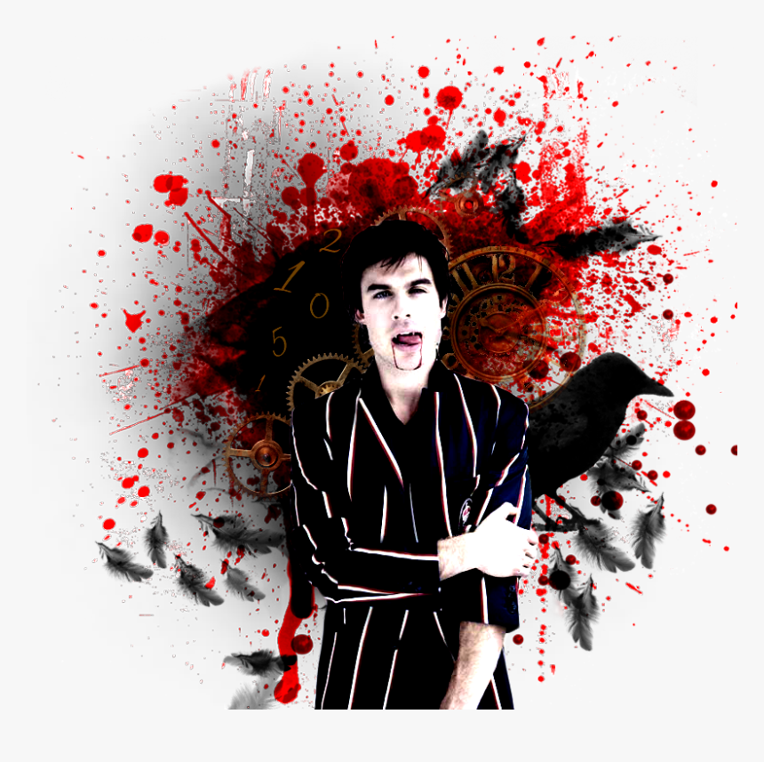 Please Pick Only One Post Type “ ” Damon Salvatore - Realistic Blood Splatter Transparent, HD Png Download, Free Download
