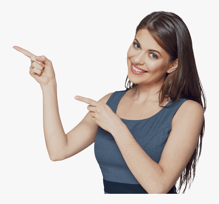 Pointing Girl Png, Transparent Png, Free Download