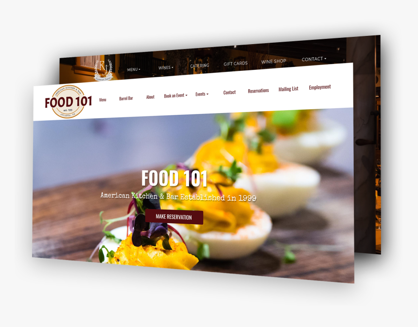 T - Restaurant Website Design, HD Png Download, Free Download