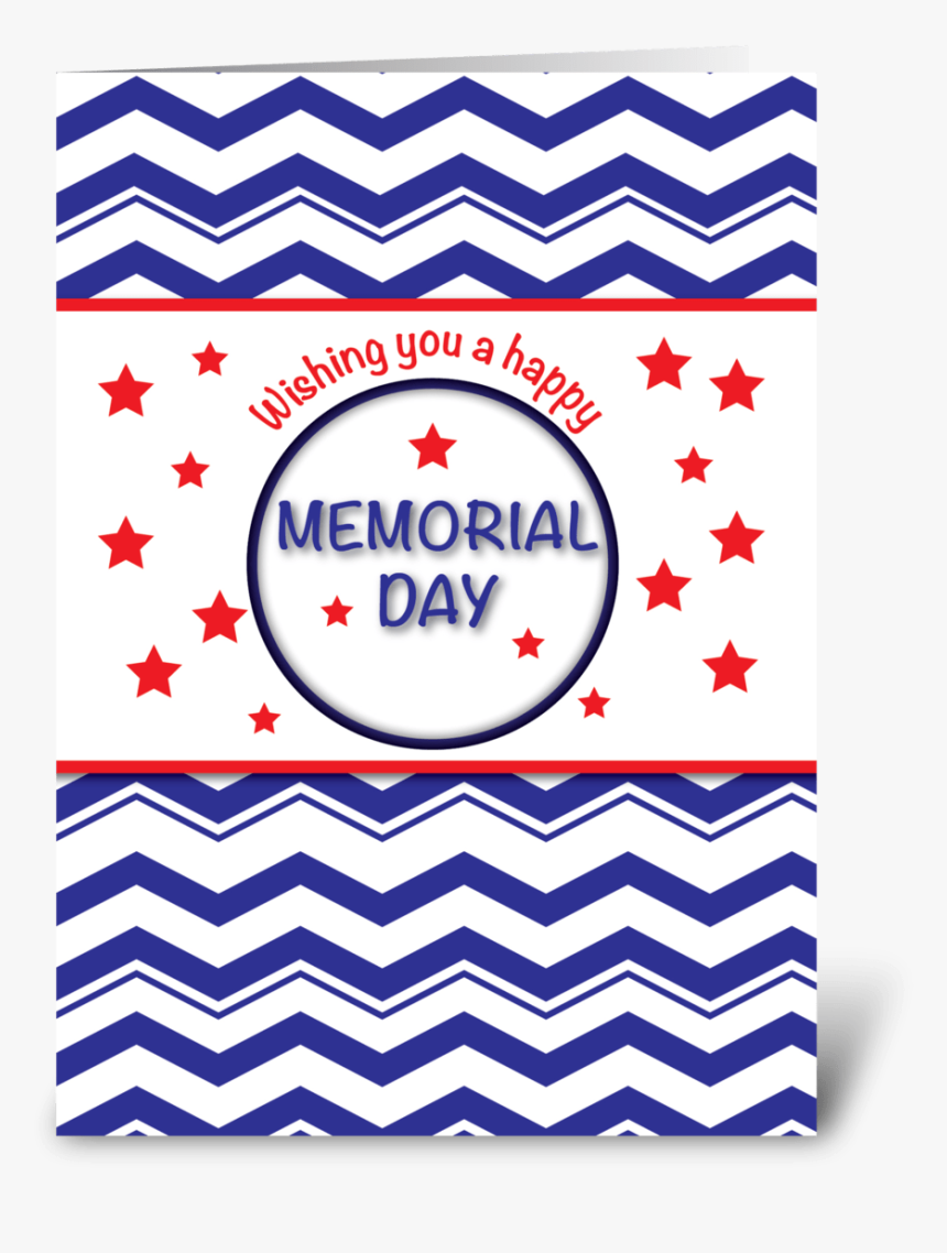 Memorial Day, Patriotic Chevron Stripes Greeting Card - Greeting Card, HD Png Download, Free Download