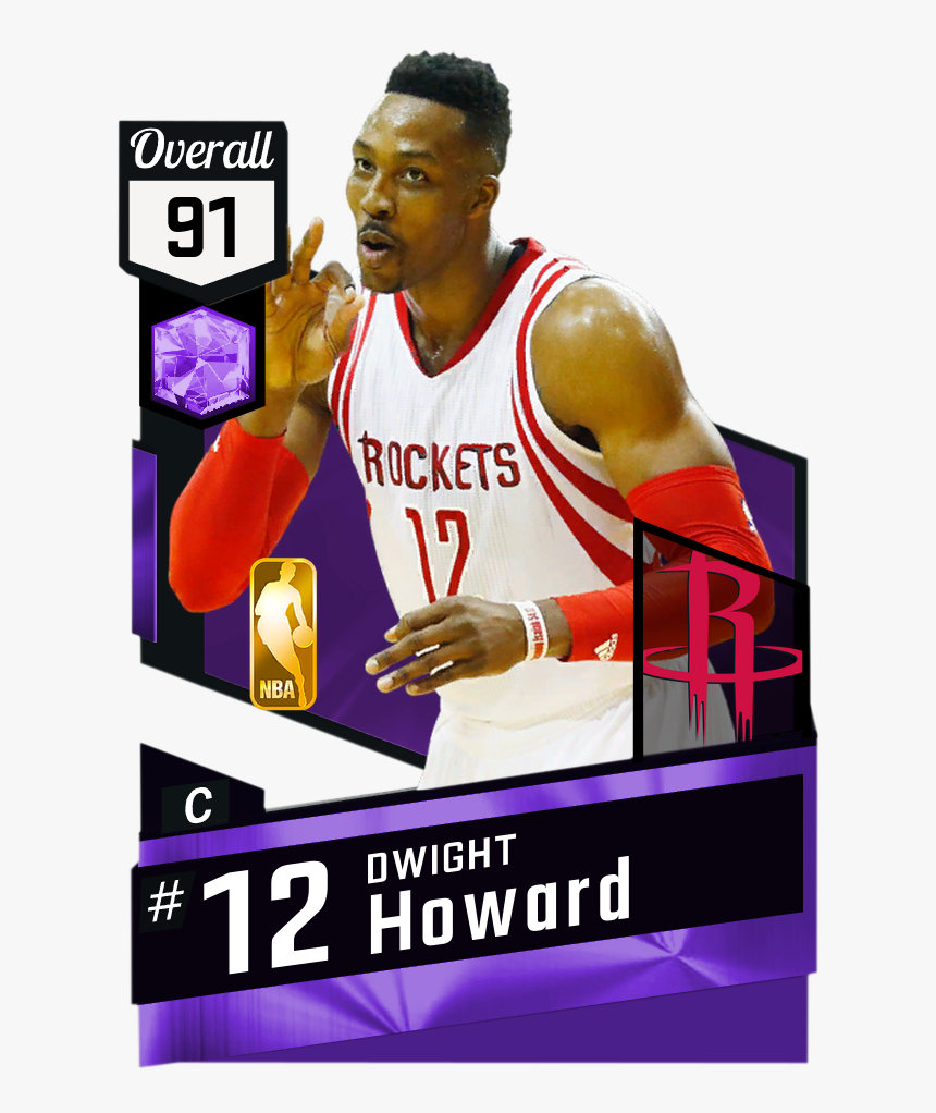 "12 Dwight Howard Amethyst Card - Vlade Divac Nba 2k19, HD Png Download, Free Download