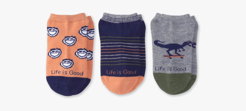 3-pack Boys Jake & Dinosaur Low Cut Socks - Hockey Sock, HD Png Download, Free Download