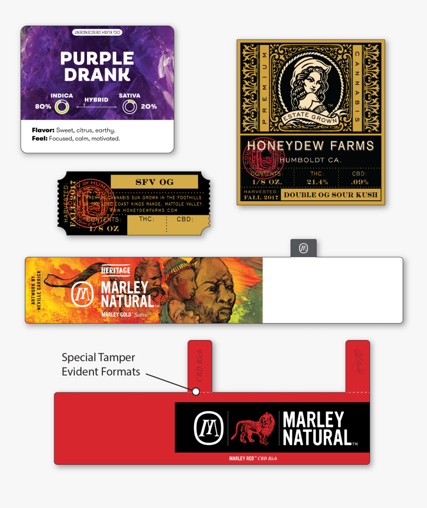 Cannabis Labels - Marijuana Labels Design, HD Png Download, Free Download