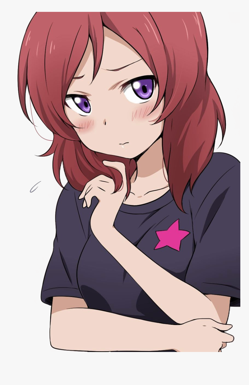 Maki Nishikino , Png Download - Anime Girl Twirling Hair, Transparent Png, Free Download