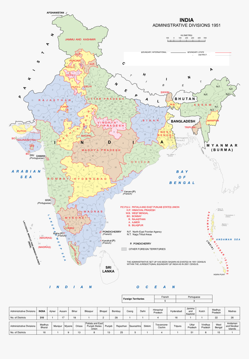 Transparent India Eisley Png - Indian States In 1950, Png Download, Free Download