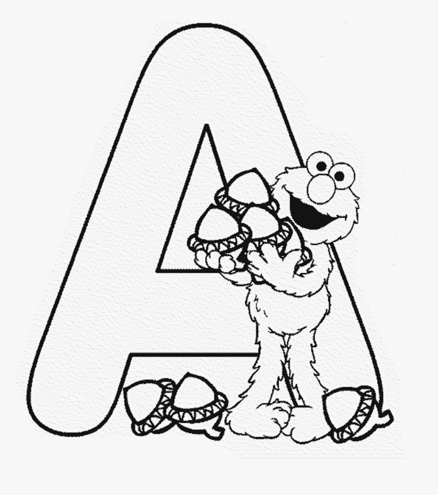 Large Size Of Coloring - Sesame Street Coloring Letter, HD Png Download, Free Download