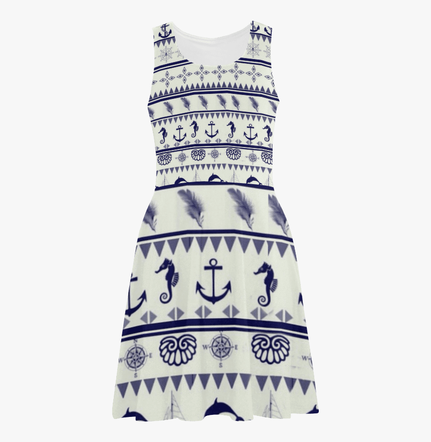 Blue Anchor Sundress - Day Dress, HD Png Download, Free Download