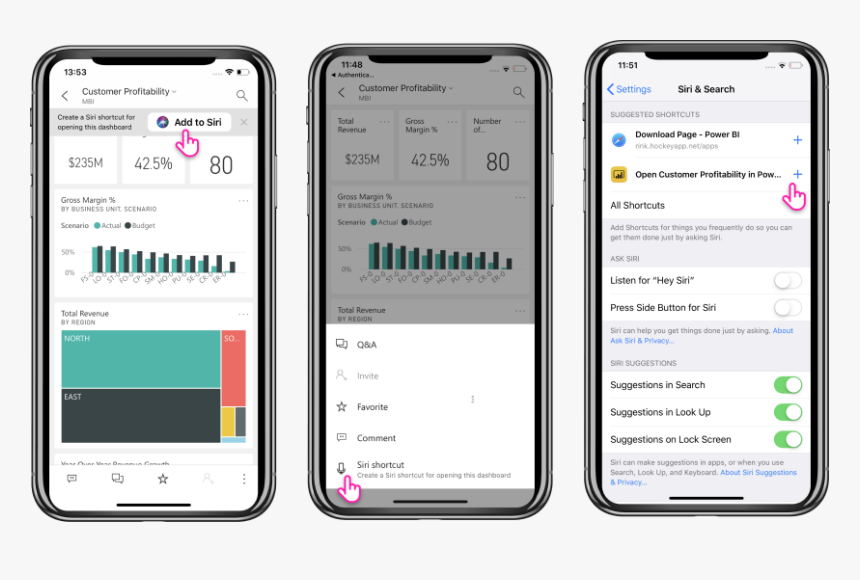 Create A Shortcut - Power Bi Iphone, HD Png Download, Free Download