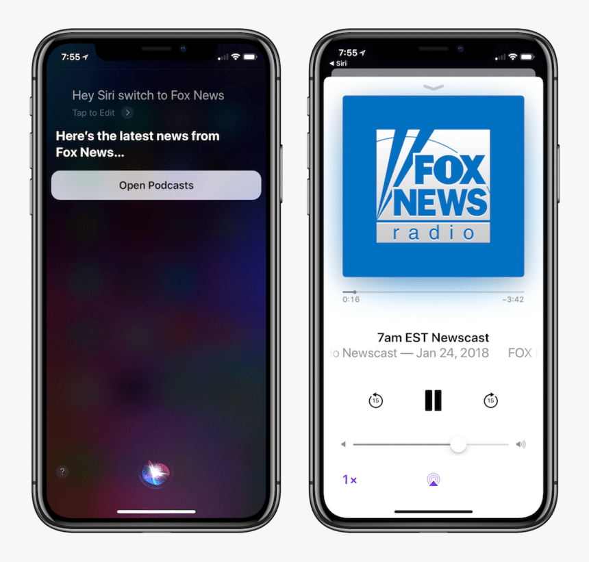 Siri News Ios 11 - Podcast On Apple Phone, HD Png Download, Free Download