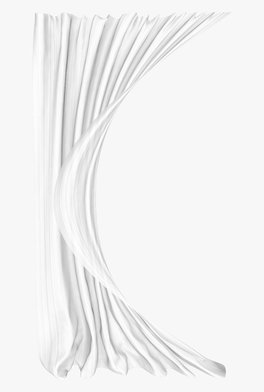 Transparent White Curtains Png - Monochrome, Png Download, Free Download
