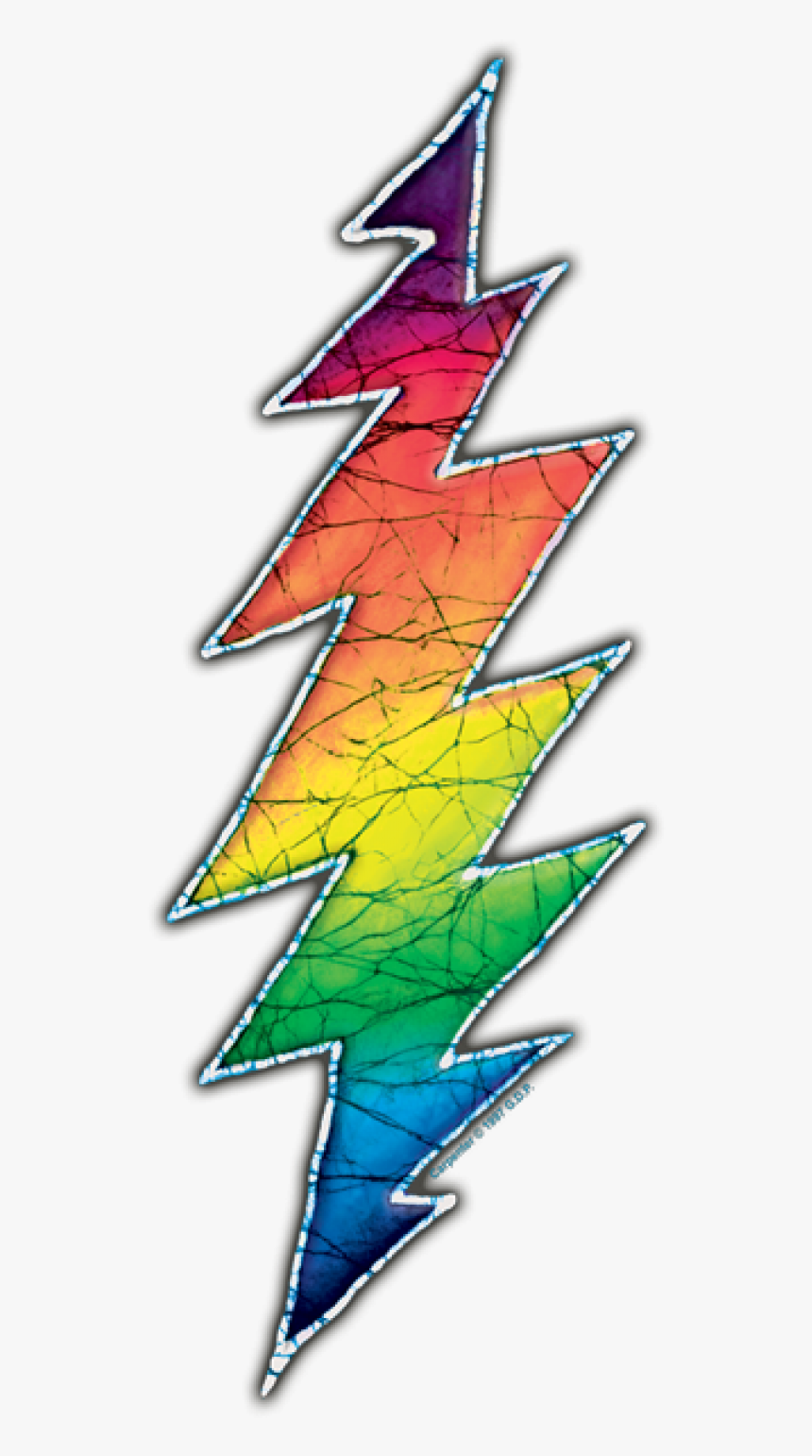 Grateful Dead Rainbow Bolt Sticker 5" - Grateful Dead Lightning Transparent, HD Png Download, Free Download