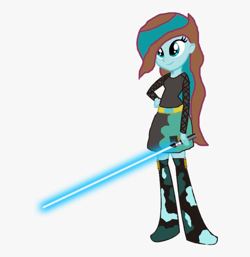 Gamer Sketch Eg With Her Lightsaber By Motownwarrior01 - Equestria Girls Rainbow Dash Star Wars, HD Png Download, Free Download