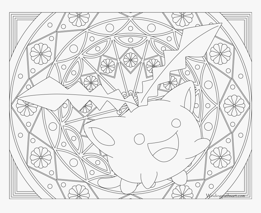 Sudowoodo Coloring Pages - Mandalas Pokemon Para Colorear, HD Png Download, Free Download