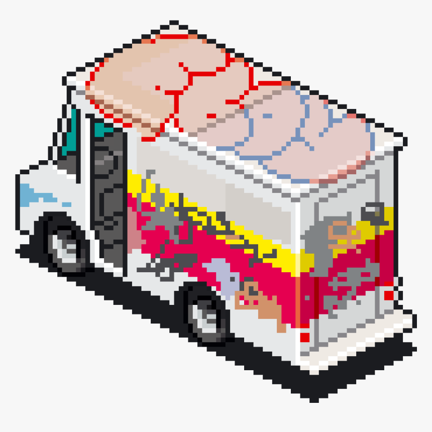 Pt Truck Grafitti Small 01k - Hotline Miami Van Pixel Art, HD Png Download, Free Download