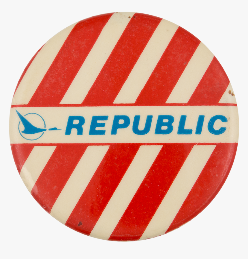 Republic Airlines Stripes Advertising Button Museum - Circle, HD Png Download, Free Download