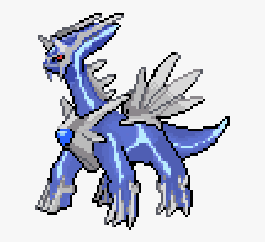 Pokemon Png Gif Dialga , Png Download - Dialga Pokemon Pixel Art Grid, Transparent Png, Free Download