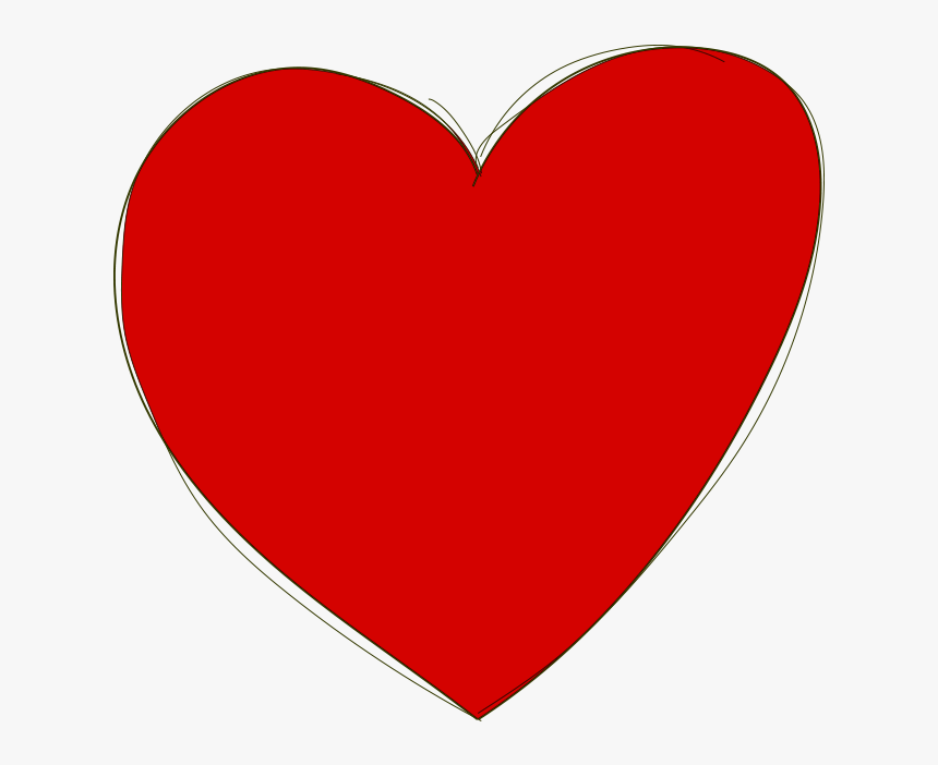 Handmade Heart Png & Sketched Heart Png Transparent - Corazon Rojo, Png Download, Free Download