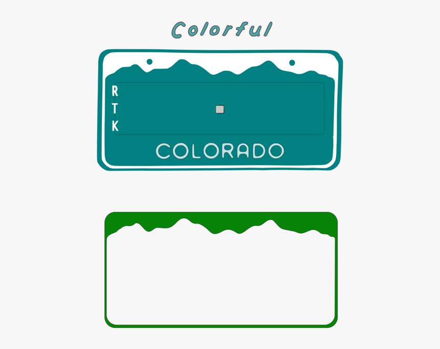 Text,line,green - Colorado License Plate Png, Transparent Png, Free Download