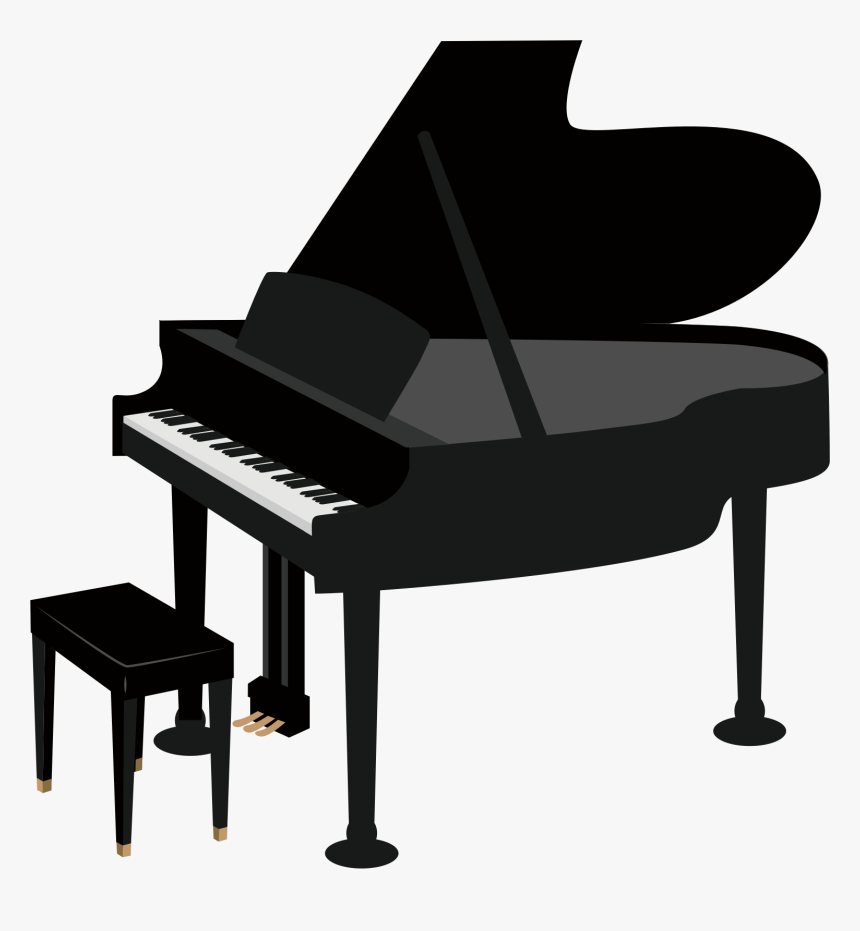 Grand Piano Drawing Clip Art - Transparent Background Piano Clipart, HD Png Download, Free Download