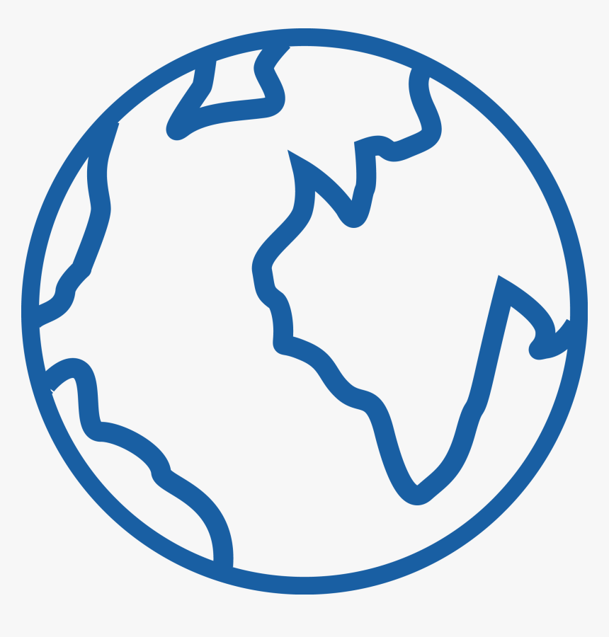 Globe Outline Blaa - Globe Outline Png, Transparent Png, Free Download