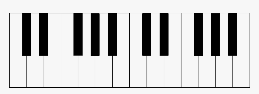 Transparent Piano Key Clipart - Piano Keyboard Clipart, HD Png Download, Free Download