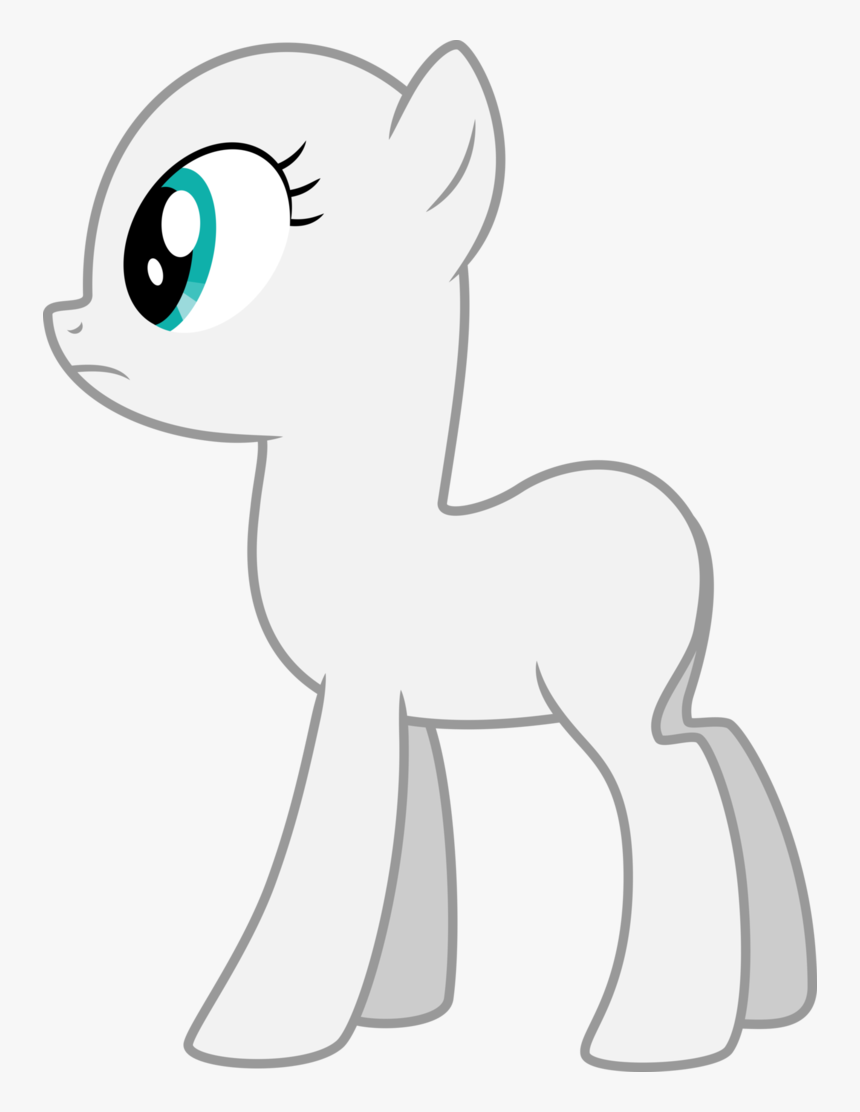 Drawing Ponies Eye - Mlp Fim Earth Pony Base, HD Png Download, Free Download