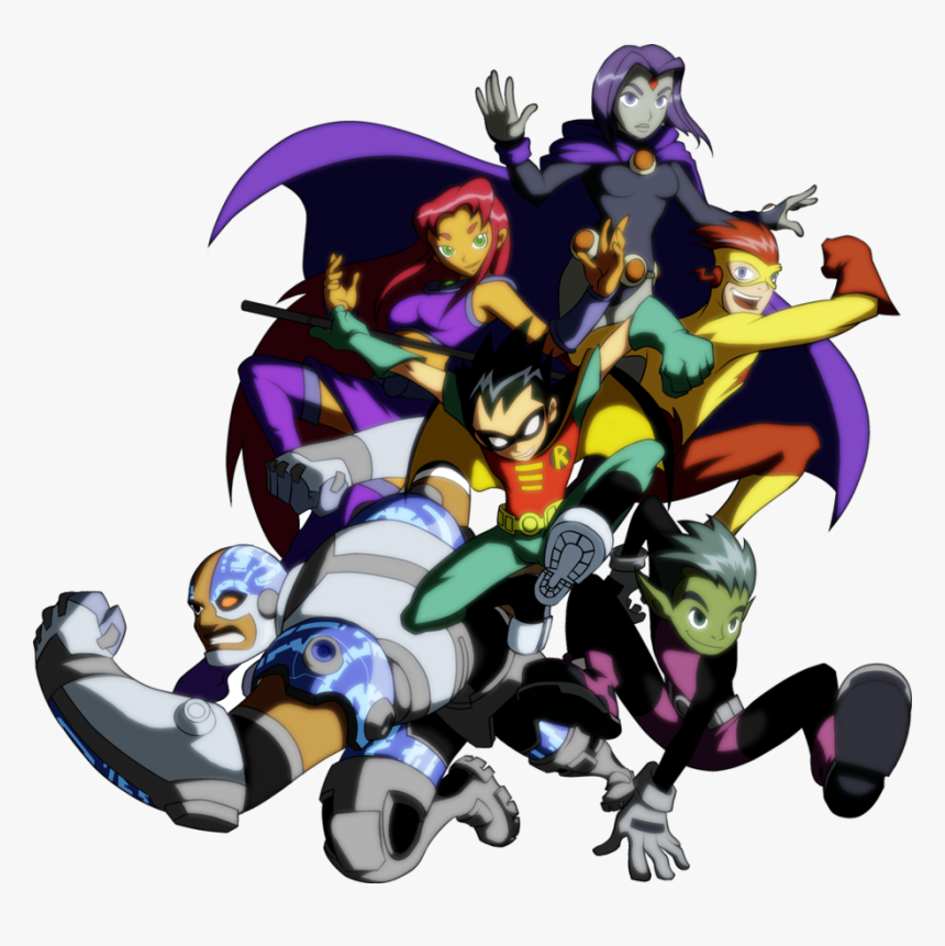 Download Teen Titans Transparent Png - Teen Titans Anime Version, Png Download, Free Download