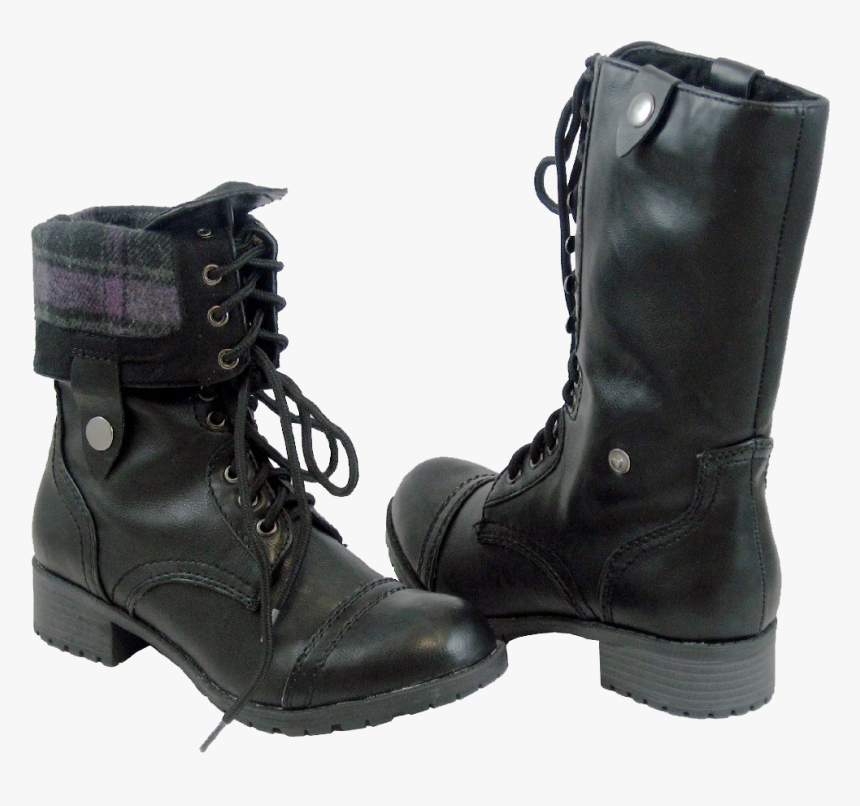 Fold Down Gray Combat Boots, HD Png Download, Free Download