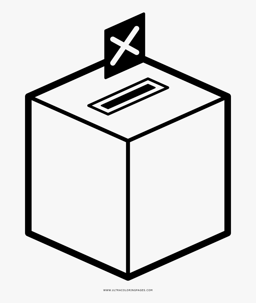 Ballot Box Coloring Page - Vector Graphics, HD Png Download, Free Download