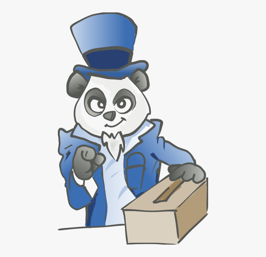 Human Behavior,art,cartoon - Gambar Panda Biru, HD Png Download, Free Download