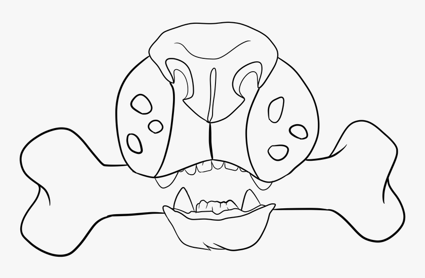Bone Lineart Black And White - Line Art, HD Png Download, Free Download