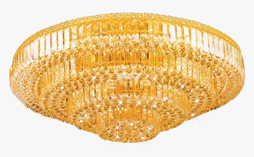 Lighting Crystal Lamp Gold - Hd Chandelier Light Png, Transparent Png, Free Download