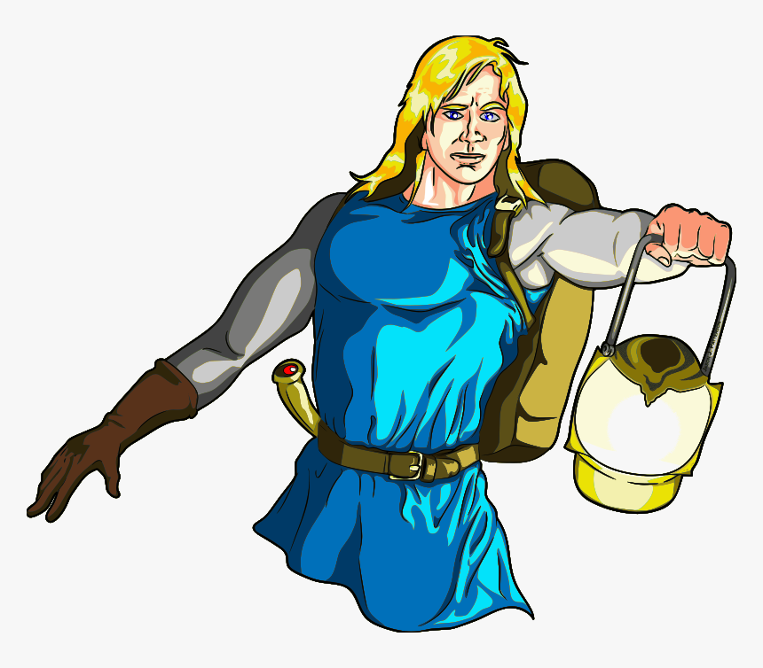 Blonde Male Medieval Adventurer With Lantern - Blond Medieval Characters Male, HD Png Download, Free Download