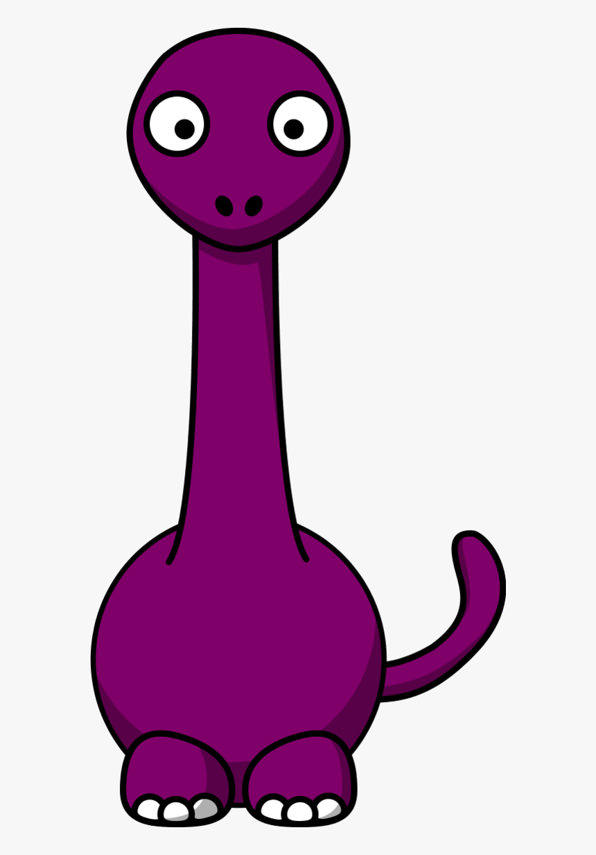 Dinosaur Cartoon Long Neck - Animated Dinosaur With Long Neck, HD Png Download, Free Download