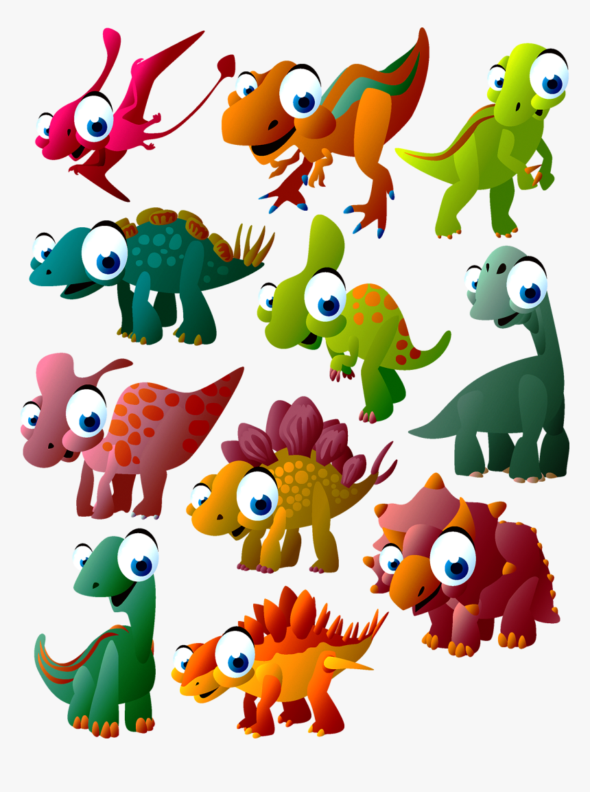 Tyrannosaurus Cartoon Dinosaur Free Transparent Image - Dinosaurs With Big Eyes, HD Png Download, Free Download