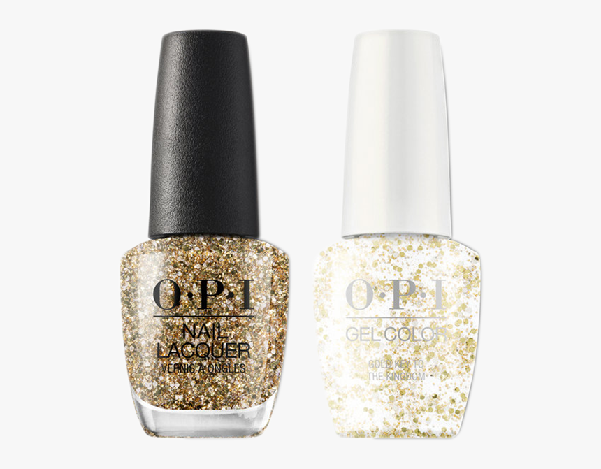 Opi Gelcolor And Nail Lacquer 3, Nutcracker Collection, - Gold Glitter Nail Varnish, HD Png Download, Free Download