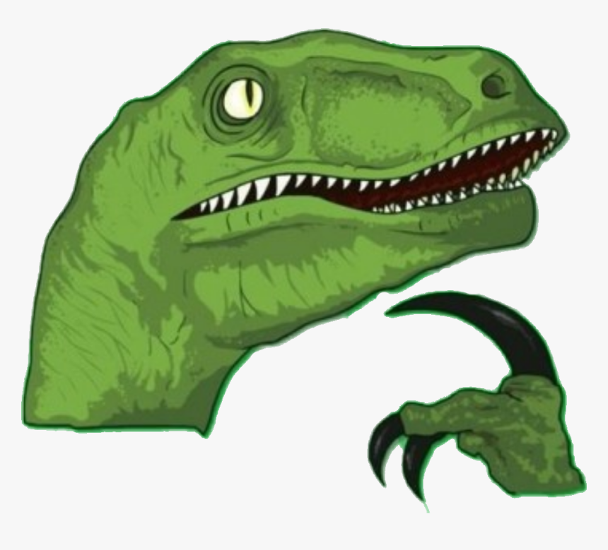 #raptor #thinking #hmm #thinkingdinosaur #meme #thinking - Thinking Dinosaur, HD Png Download, Free Download