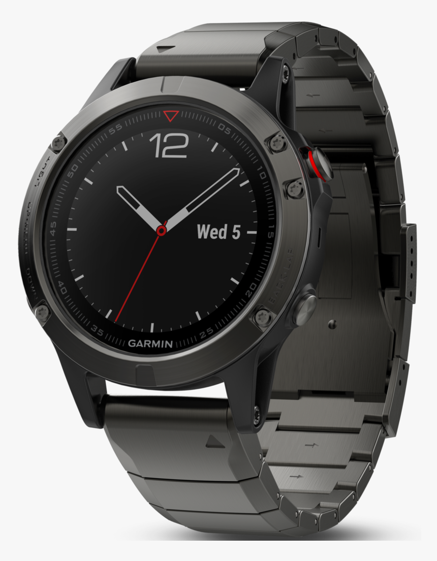 Fenix 5 Sapphire Slate Gray With Metal Band Multisport - Garmin Fenix 6x Sapphire Carbon Gray, HD Png Download, Free Download