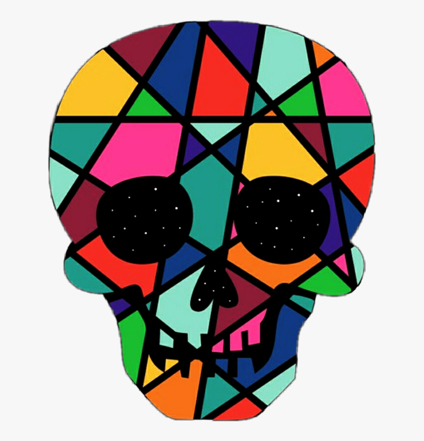 Skull Head Human Face Humanface Humanhead Colorful - Mousepad, HD Png Download, Free Download