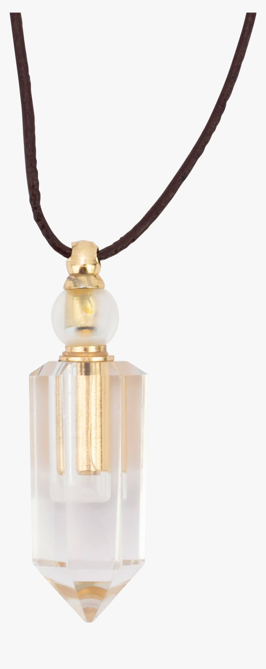 *zengo Crystal Quartz Vial Necklace - Crystal Png Necklace, Transparent Png, Free Download