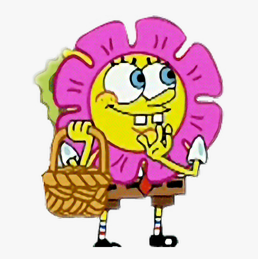 #bobesponja #bobsponge #flores #flower - Bob Esponja Con Flores, HD Png Download, Free Download