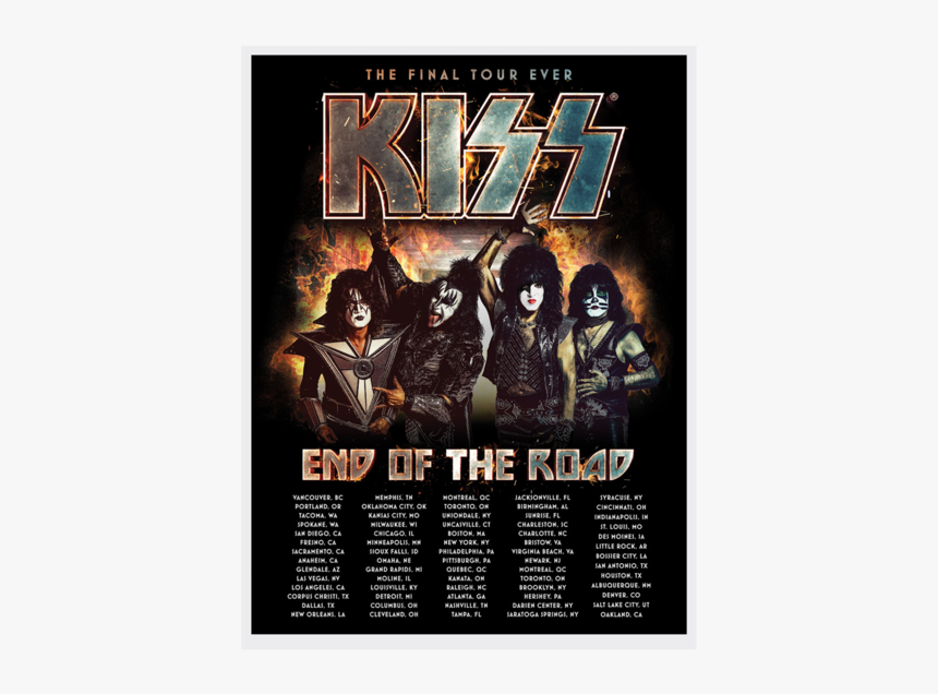 Eotr Tour Litho - End Of The Road Tour Kiss, HD Png Download, Free Download