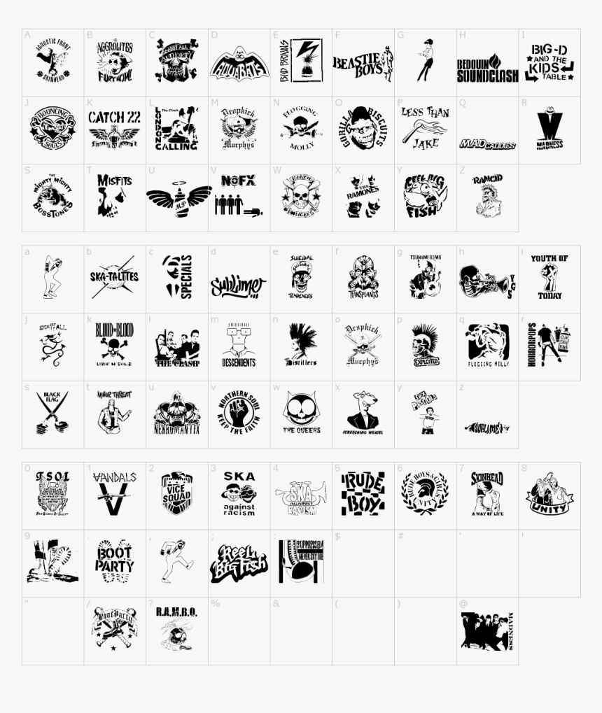 Clip Art Stencil Punks Logos Download - Transparent Background Band Logo, HD Png Download, Free Download