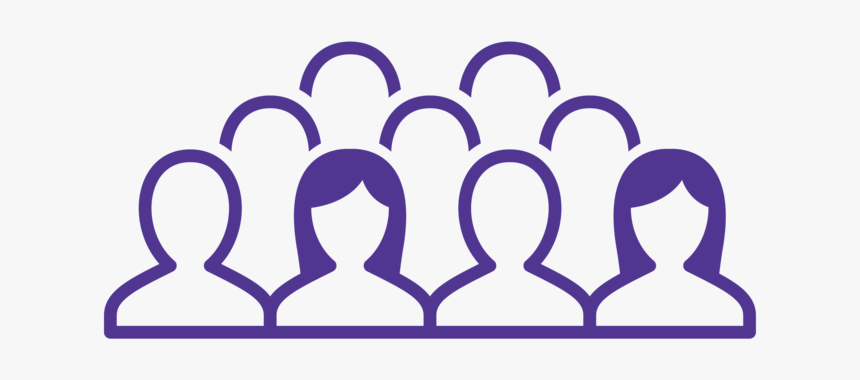 Icons Black Crowd Purple - Illustration, HD Png Download, Free Download