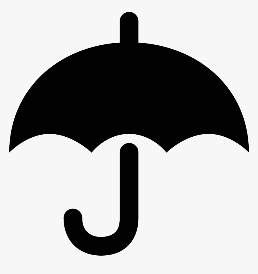 And White,clip Art,graphics - Umbrella Icon Png, Transparent Png, Free Download