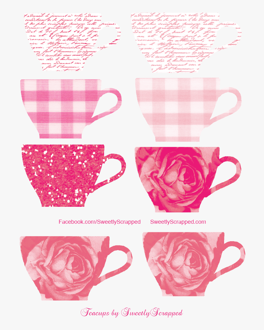 Vintage Tea Cup Clip Art Free Teacups Clipart And Digivintage - Tea Cup Tag Printable, HD Png Download, Free Download